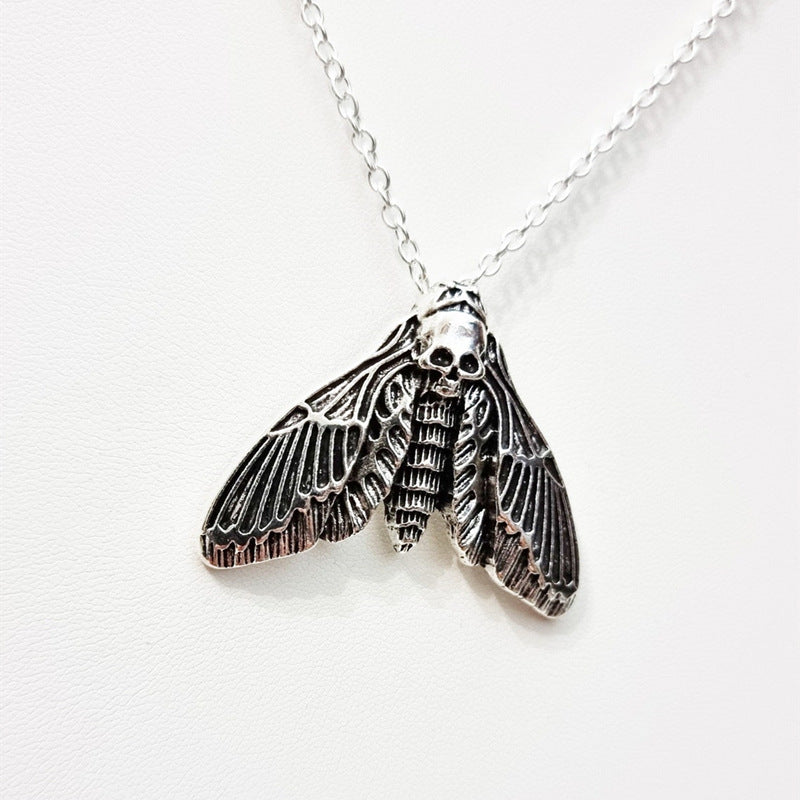 Wholesale Alloy Diablo Moth Pendant Necklace